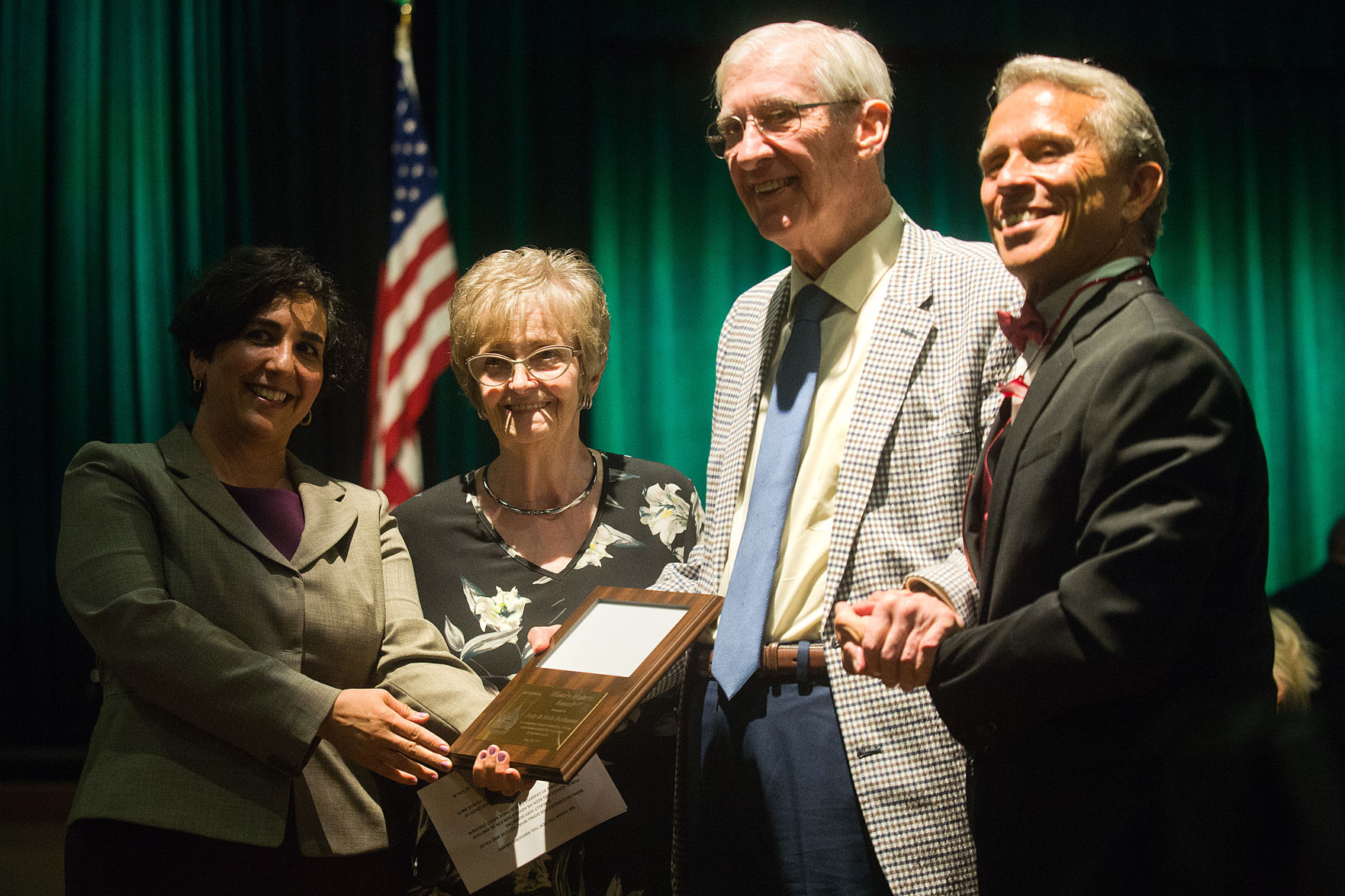 Camille Rodriguez, Judy and Rich Buchanan, Bloomington Mayor Tari Renner